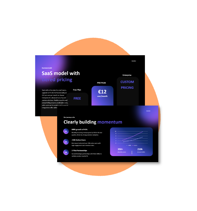 Pitch deck SAAS template download