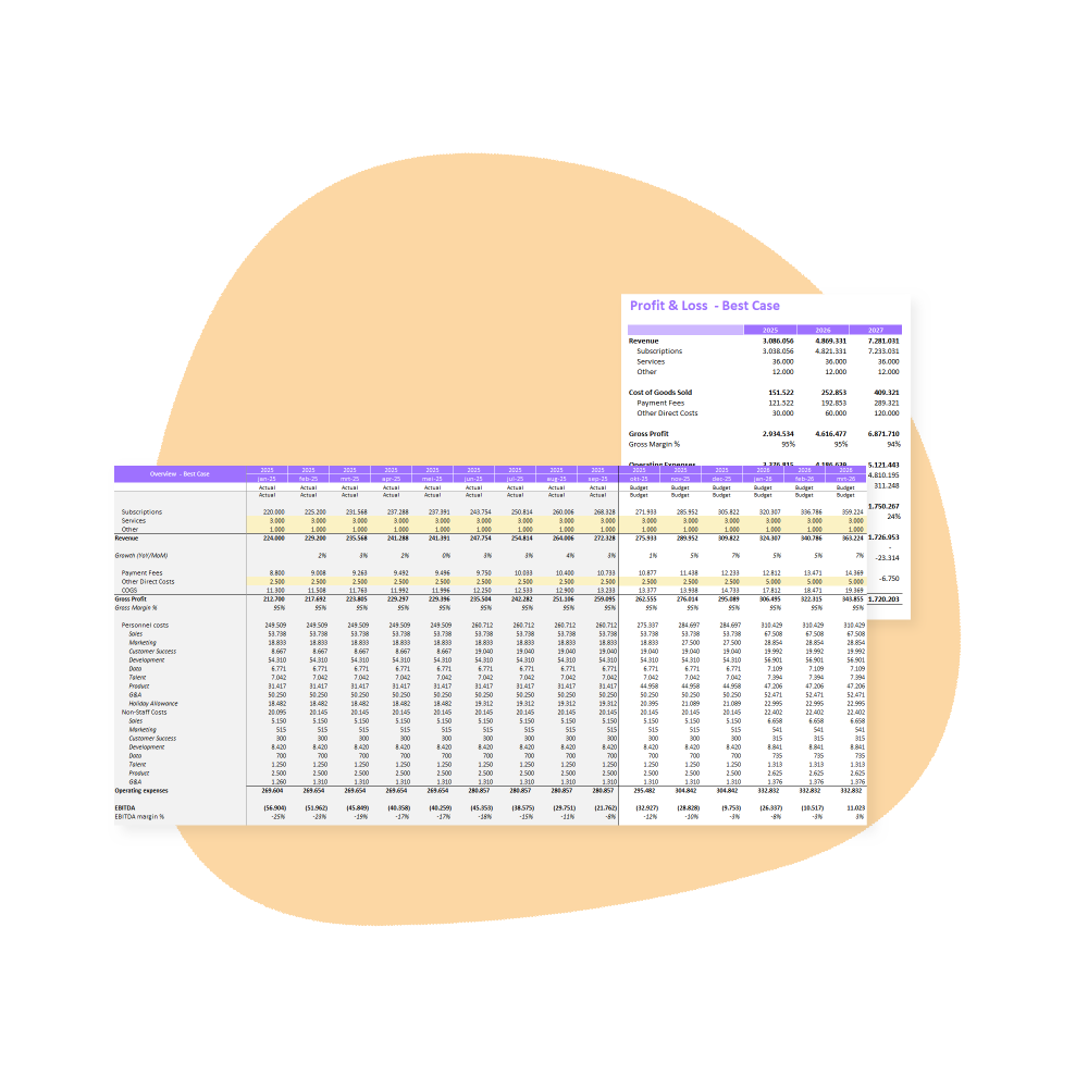 Financieel model saas startup download