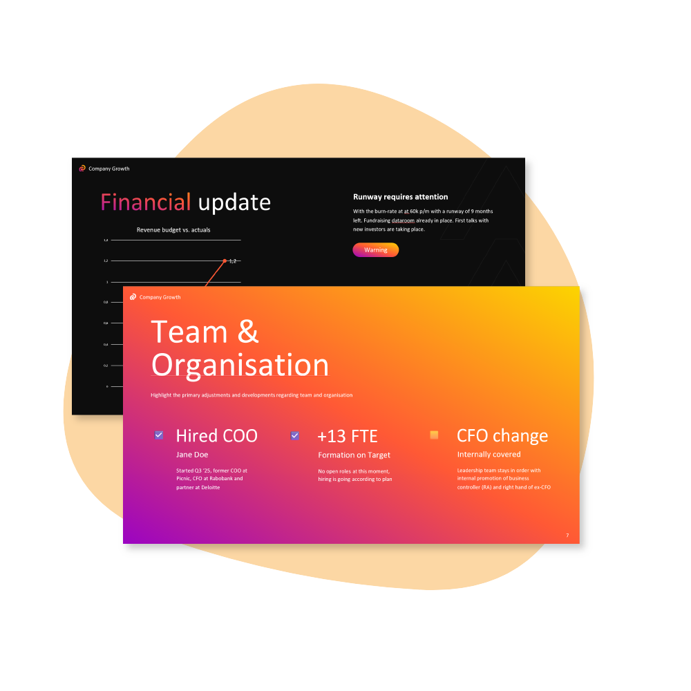 Investeerders update template