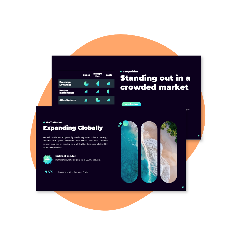 Pitch deck high tech template