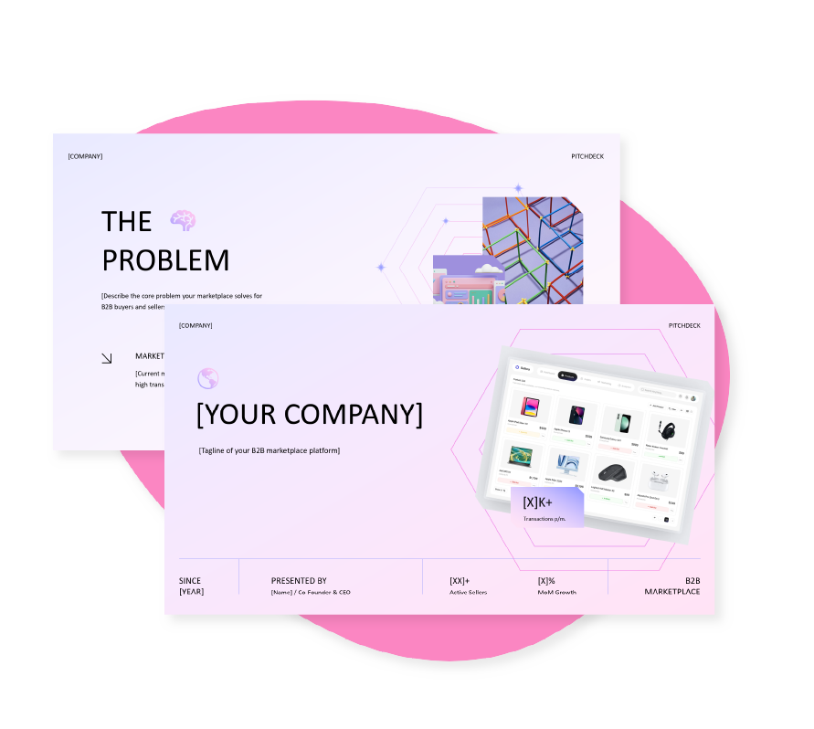 Pitchdeck Template Marketplace Platform startup