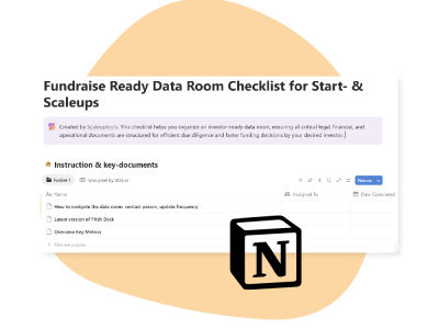 Fundraise ready data room structure